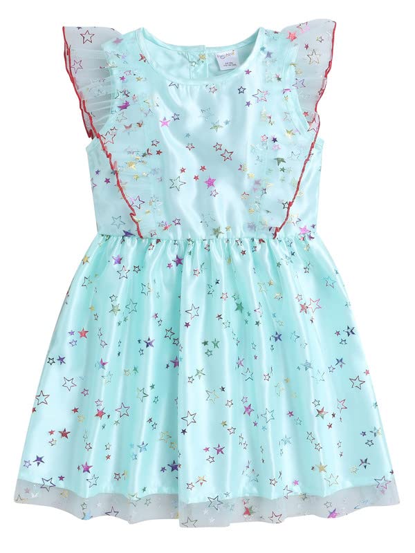 Image of Funshine Girls Spring Summer Casual Dress for Kids | Soft Breathable Comfortable Everyday Wear for Play School Outings Birthday Parties & Family Occasions | Stylish Lightweight Trendy Outfit