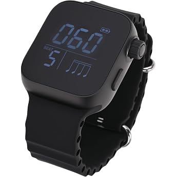 VBESTLIFE Silent Metronome Watch for Musicians, Beat Adjustable Vibration Wearable Metronome Sports Exercise Mode for Guitar 