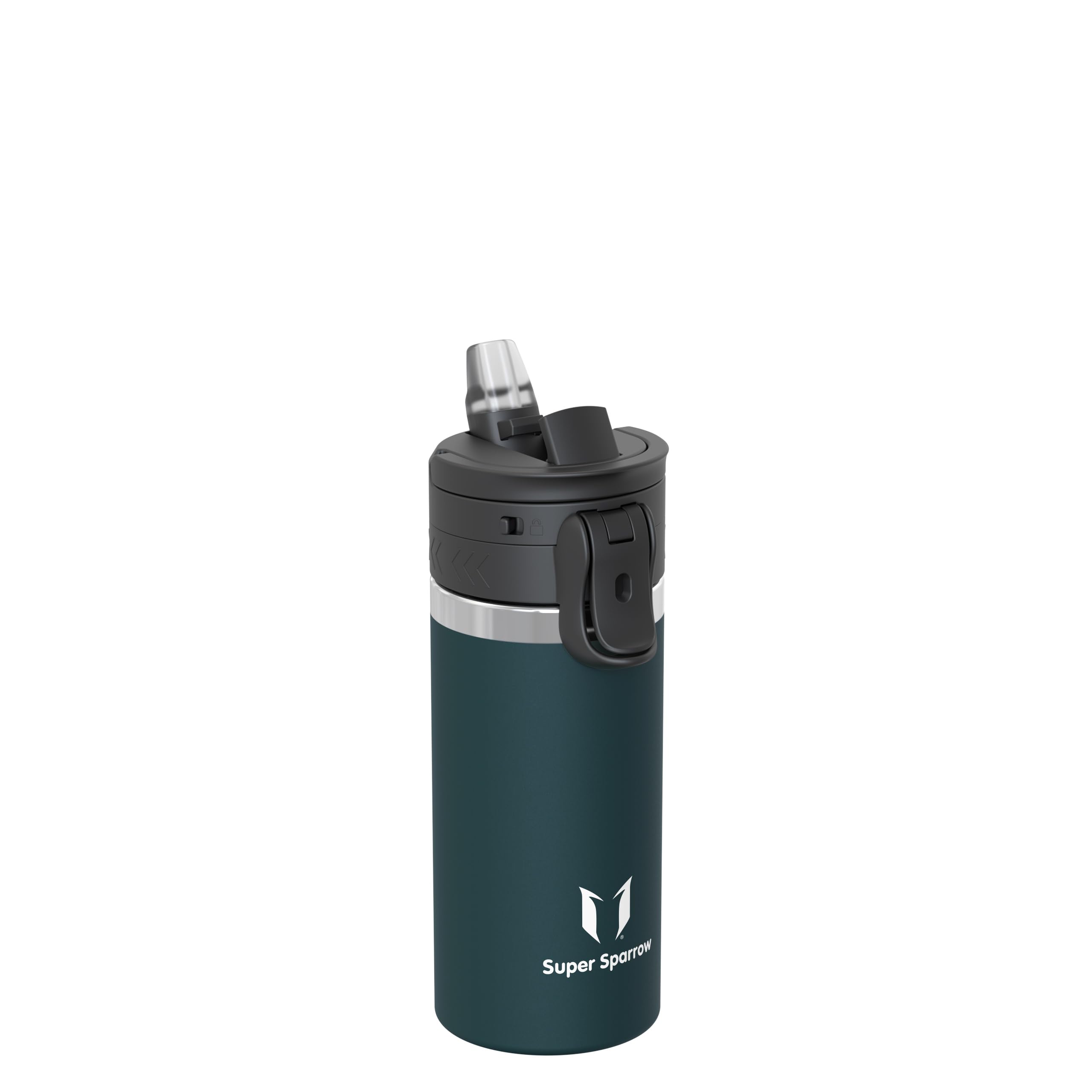 Sparrow Insulated Water Bottle Kids - 500ml - TouchFlow Metal Water Bottles with Straw - Stainless Steel Flask, Leakproof, BPA-Free, Ergonomic One-Tap for School & Sports, Travel