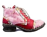  TMA 5355 Damen Stiefeletten Leder gefüttert rot - EUR 39