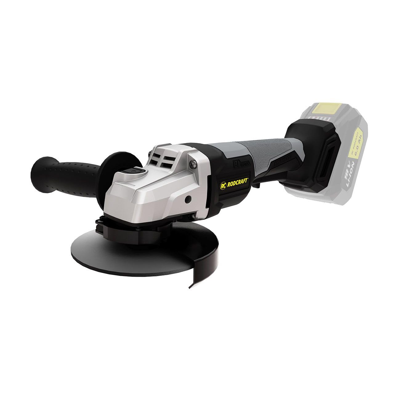 Rodcraft RC9071 akumulatorowa szlifierka kątowa, 18 V, średnica tarczy 125 mm, 8500 obr./min, 1,7 kg, bez akumulatora, bez ładowarki, w kartonie