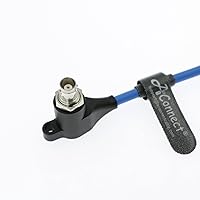 Vista 3 de SDI-Protector-Cable para aisladores galvánicos RED-Komodo BNC macho a ángulo recto BNC hembra cable de alimentación 8 pulgadas/7.9 in azul