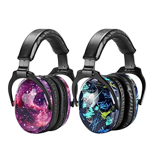 ZOHAN Kids Ear Protection 2 Pack, Hearing Protection Safety Ear Muffs for Children Have Sensory Issues, Adjustable Noise Reduction Earmuffs for Concerts, Fireworks (Nebula&Rap)
