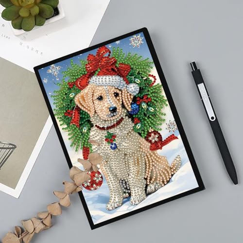 Diamond Art Carnet de notes Noël cadeau idéal format A5 pour journal intime - 6