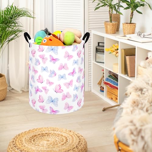 Image of Kids Laundry Storage Hamper Toys Nursery Bin with Handles | Gift Laundry Basket ,Storage Basket for Kids Room Bedroom Decor