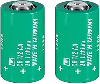 (Pack of 2) CR 1/2 AA Series Lithium Battery 950mAh Cylindrical Battery