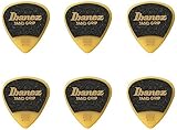 Set enthält 6 Plektren IBANEZ Grip Wizard Series Sand Grip Flat Pick - gelb 6 Stück (PPA16HSG-YE)