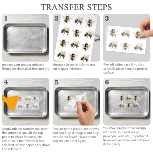 Calcomanías de abejas para decorar scrapbooking y restaurar cómodas vintage 4