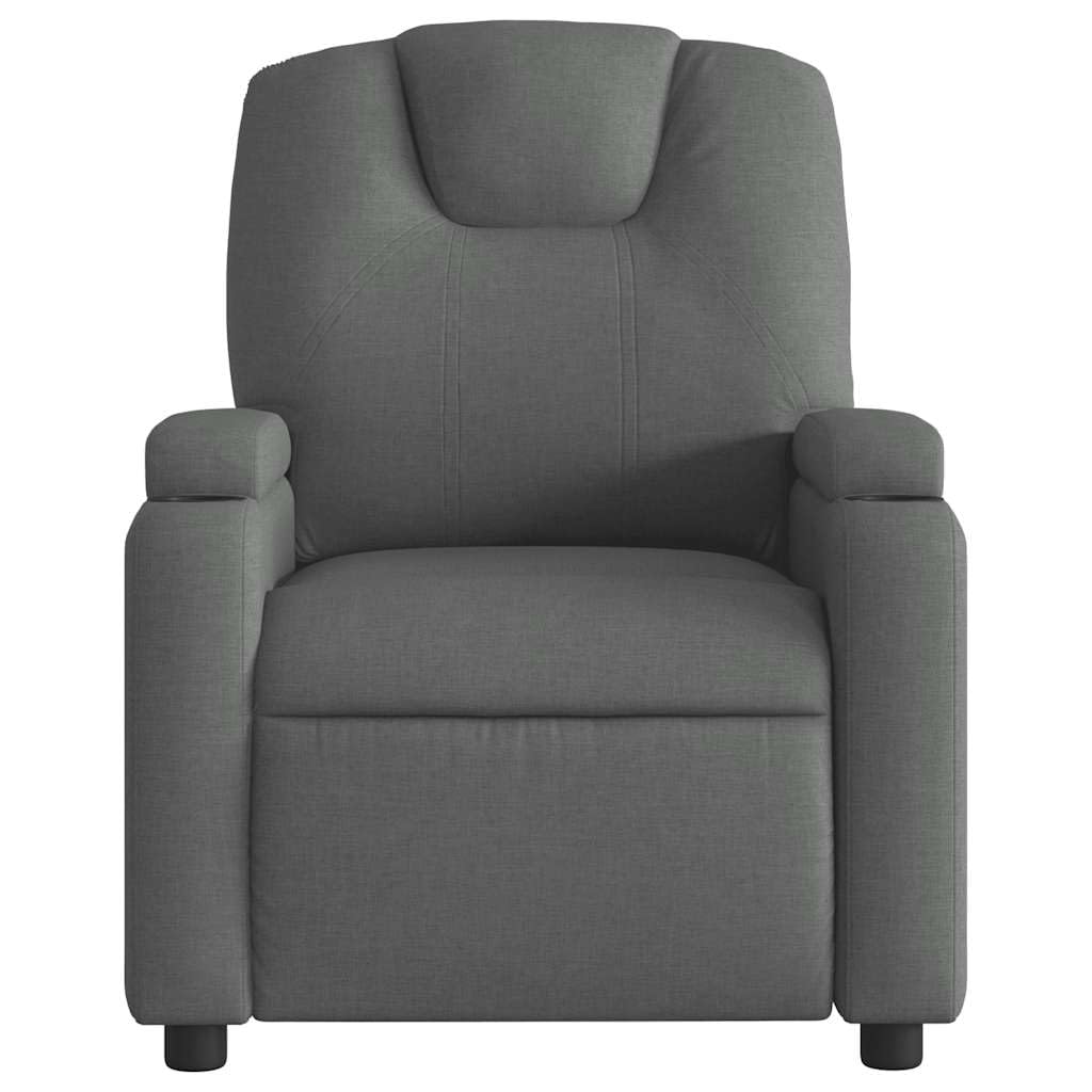 Sillón de masaje reclinable de tela gris oscuro,Sillas,Sillones-372378