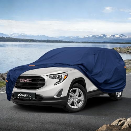 Image of Kaugung Custom Fit SUV Car Cover for Fit GMC Terrain (2010-2025), Heavy Duty Waterproof All Weather Outdoor Protection, Breathable Full Exterior Cover with Vent, Rain Sun Snow UV Proof