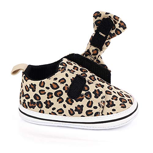 Baby Boys Girls Soft Sole Leopard Shoes High Top Ankle Sneakers, Sport Newborn Infant First Walkers Shoes4