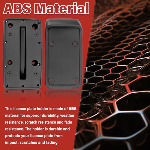 Image of License Plate Bracket Accessories for Jeep Wrangler TJ 1997 1998 1999 2001 2002 2003 2004 2005 2006, Rear Bumper License Plate Holder Replacement Frame Black Mount