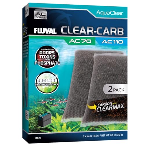 Fluval Clear Carbone per Filtro Zaino per Acquario AquaClear AC70/AC110, 1 pz