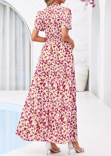 Image of KIRUNDO Womens Floral Boho Flowy Maxi Dress