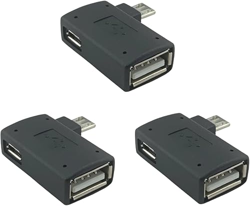 Paquete de 3 adaptadores de cable OTG para Fire TV Stick 4K Max/Cube/Lite, adaptador micro USB a USB OTG compatible con teléfonos inteligentes