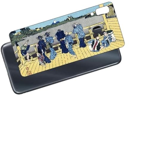 ClearView Galaxy A30対応 背面保護フィルム 浮世絵プリント (葛飾北斎 「富嶽三十六景 五百らかん寺さざゐどう」)