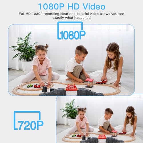 HKFUG WiFi Clock Camera Wireless 1080P HD Hidden Cameras Nanny Cam with Night Vision, Motion Detection Surveillance Cameras for Home, Pets, Office - Image 5