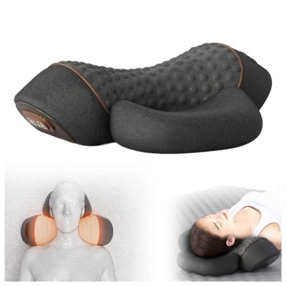 HINNVCL Pillow Massage Neck Hump, 3-in-1 Neck Massage Pillow, Heated Massage Neck Pillow, Memory Foam Pillows, Heated Massager for Men Women