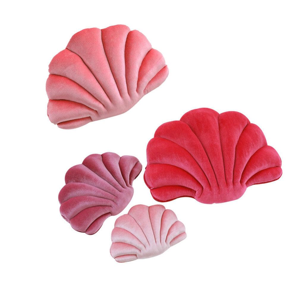 VANZACK Cuscino Decorativo a Conchiglia Rosa in Peluche 1 Pezzo | Imbottitura in Cotone Pp, Molto Elastico e Resistente All'usura, Sagoma Creativa per Ufficio