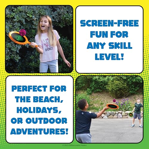 Image of Koosh Paddle Playset, Beach Toys, Outdoor Games for Kids, Fidget Toys, 4+ | Koosh Ball Included, Lightweight, Summer, Outdoor Toys, Multi-Player, bouncing surface, Kids Toys