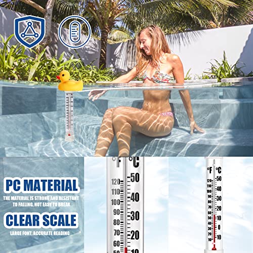 Gardtech 2 Pack Floating Pool Thermometer, Easy Accurate Read For Water Temperture, Sturdy And Shatter-Resistant Temperature Gauge Meter With String For Swimming Pools, Hot Tub, Spa (Duck) #TOP4