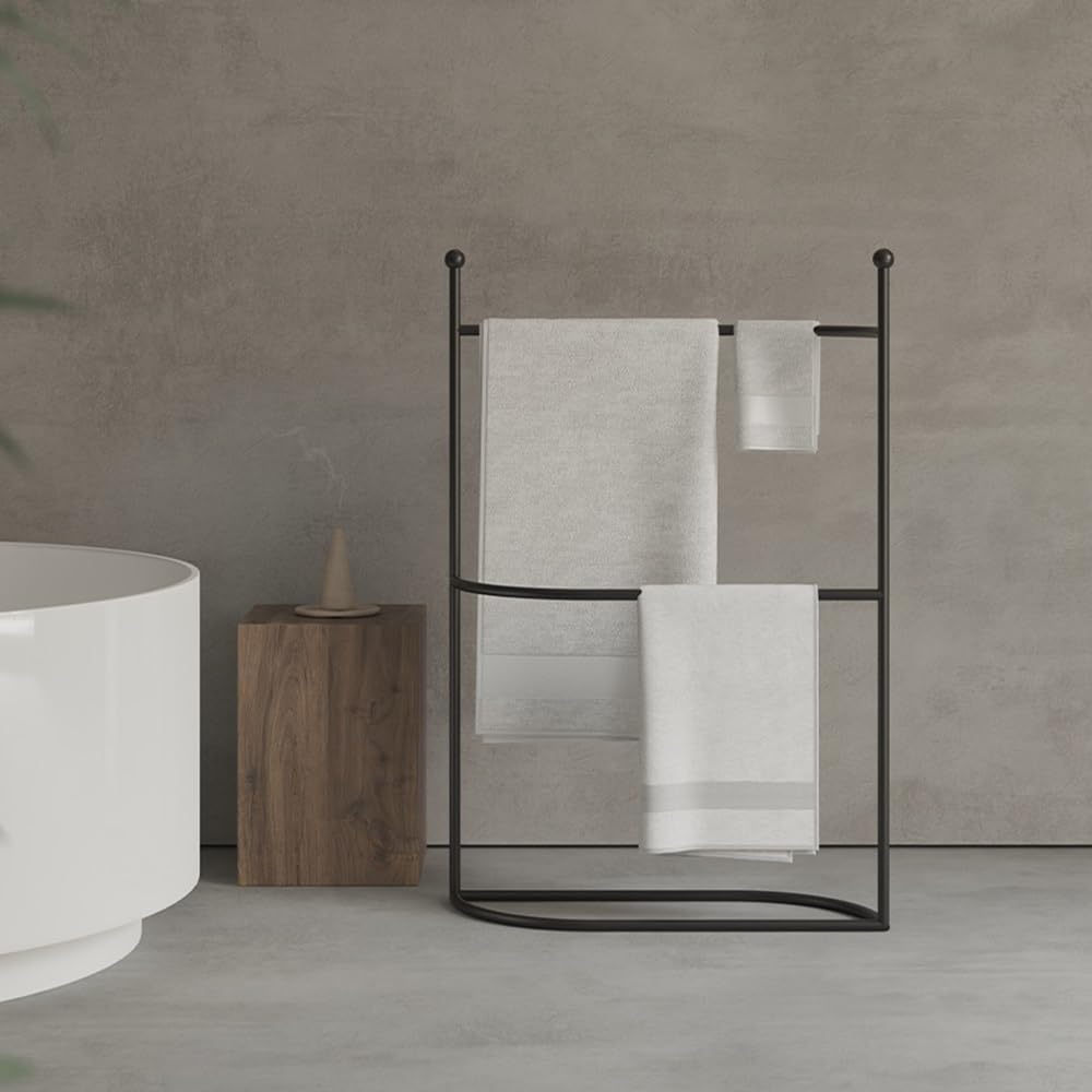 Portasciugamani Autoportante Portasciugamani da Bagno Portasciugamani da Bagno Senza punzonatura Portasciugamani da Terra Portasciugamani da Terra(Bianco)