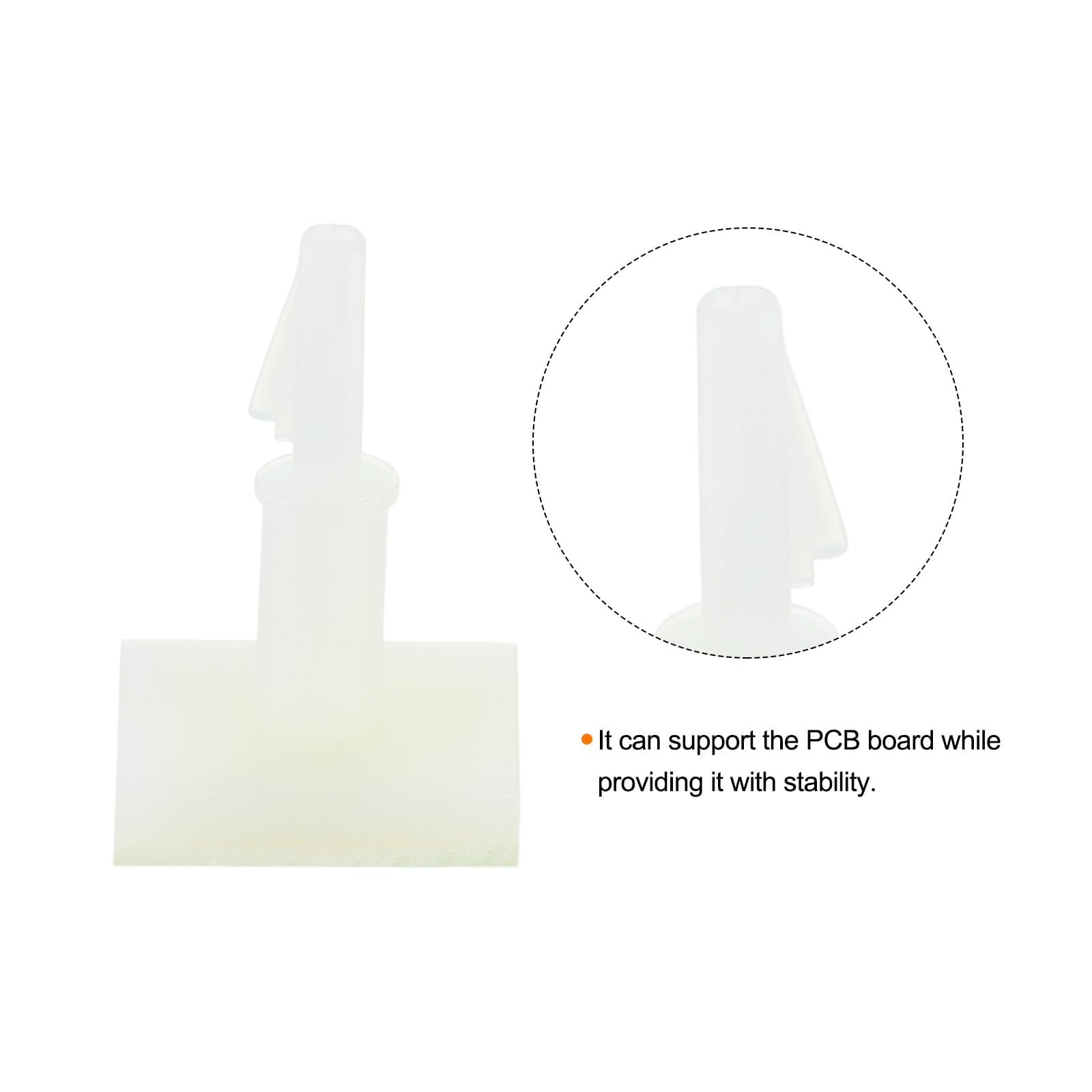 QUARKZMAN 30pz Adesivi PCB Distanziatori Appiccicosi Nylon Isolati Distanziali per PCB Scheda Supporto Altezza 0.24" Adatto PCB Foro Diametro 3mm a 3.2mm Bianco