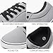 BENPAO Mens White Casual Shoes All Black Fashion Sneakers for Men Low Top Lace Up Canvas Shoes(Light Gray,us09)