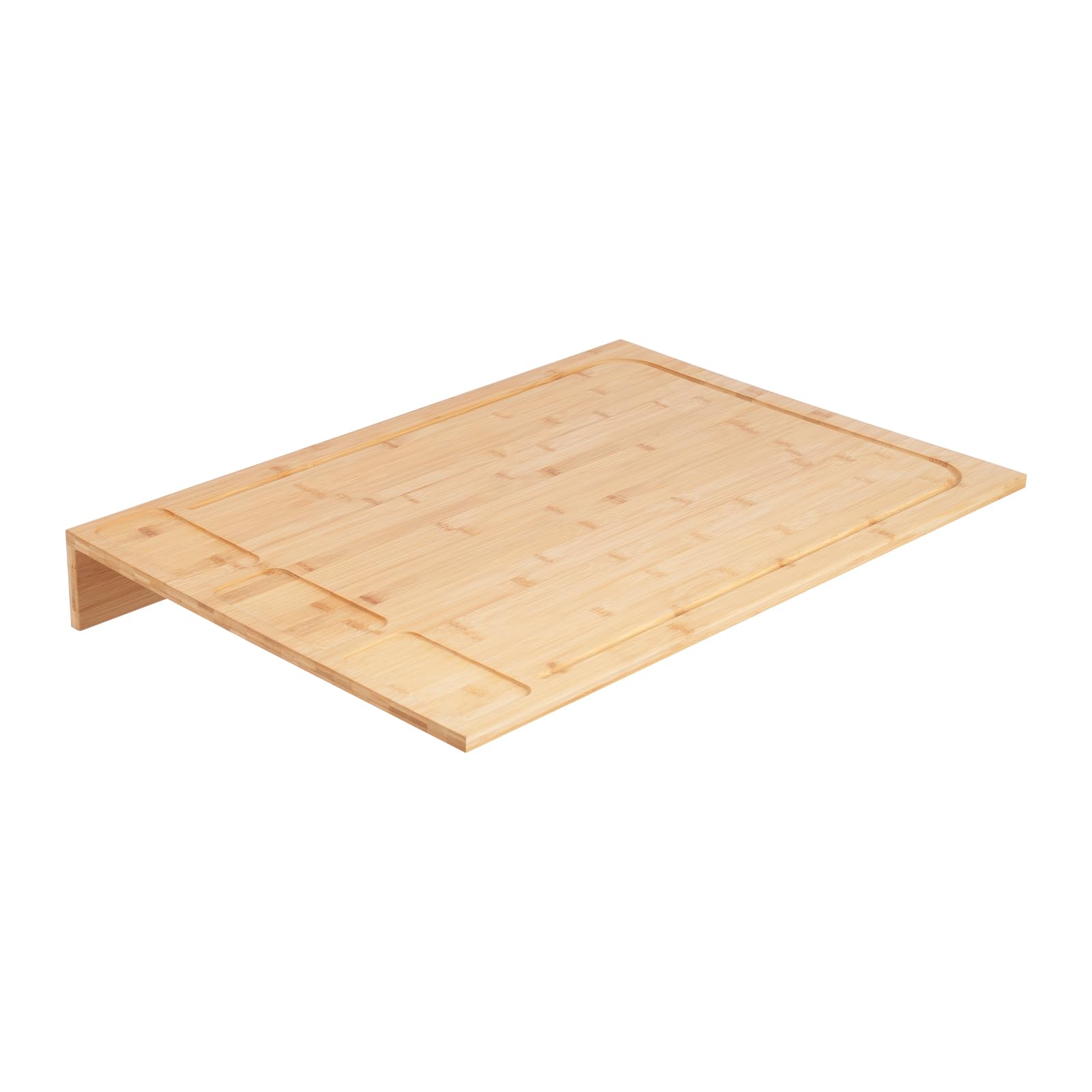 Cubierta para fogones, tabla de cortar, con 4 patas de apoyo extraíbles, tabla de cortar de bambú maciza con bandeja recogedora para casa, dormitorio, apartamentos (75 x 54 cm)