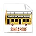 Singapore Sightseeing Shuttle Bus Cleaning Cloth Phone Screen Glasses Cleaner 5pcs