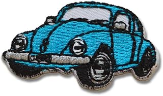 ワッペン のりもの 小さいくるま クラシックカー 紫 赤 ピンク 黄緑 グレー ネイビー 白 ブルー アップリケ 刺繍 アイロン 手芸 おなまえ 名前 入園グッズ 入園準備 保育園 幼稚園 (【8】クラシックカー(パステルブルー))