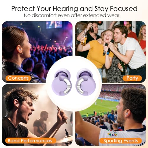 Image of Adjustable High Fidelity Concert Ear Plugs, Hearing Protection | 3 Noise Reduction Modes, Reusable Earplugs for Concerts, Rave, Sporting Events, Musicians, etc., 4 Ear Tip Sizes (XS /S /M /L)