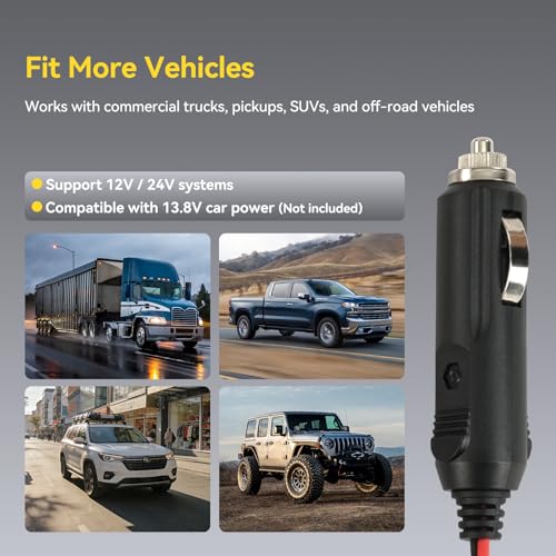 Image of Retevis MB3B CB Radio Kit with Antenna, NRC Noise Cancellation, Long Range CB Mobile Radio, WX Channel, Brightness Color LCD, AM /FM, 12V /24V, EMG Channels 9 /19 Radios for Long Haul Trucker Off-Road