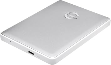 G-Technology 1TB G-DRIVE mobile USB-C USB 3.1 Gen 1 Portable External Hard Drive, Silver - 0G10264