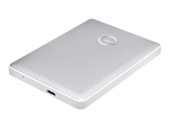 G-Technology 1TB G-DRIVE mobile USB-C (USB 3.1 Gen 1) Portable External Hard Drive, Silver - 0G10264 - Silver - 1TB