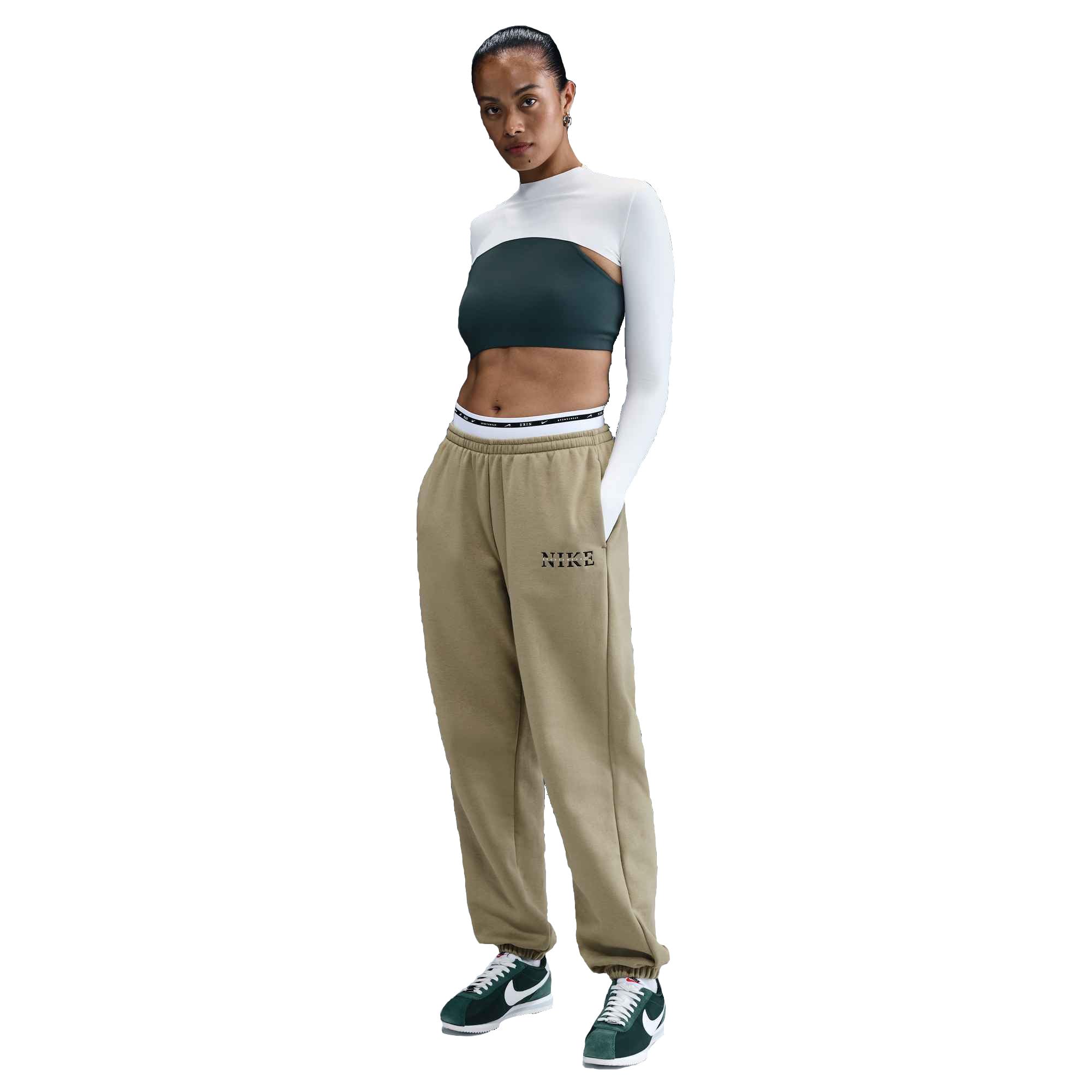 Nike Sportswear Phoenix Fleece Trainingshose mit hohem Taillenbund für Damen, IH4055