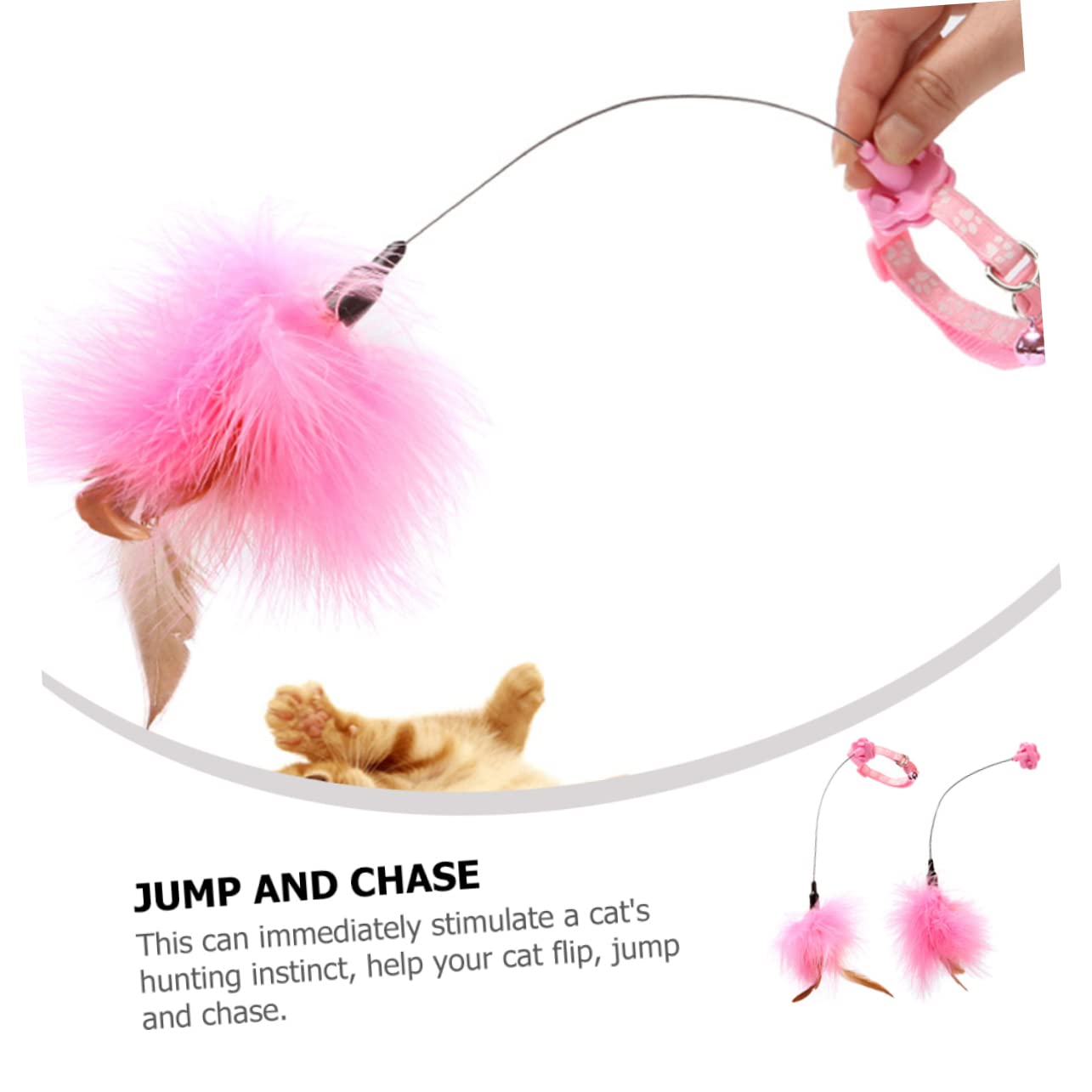 IMIKEYA 2Pièces à Interactive pour Chat avec Accessoires pour Intérieur Résistante et Durable pour Divertissement de Votre