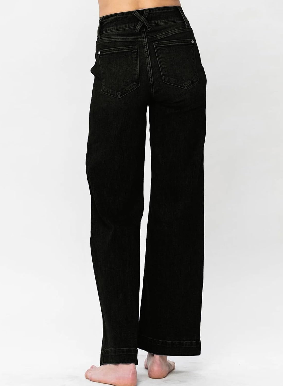 Astylish Women's High Waisted Wide Leg Straight Jeans - Image 3