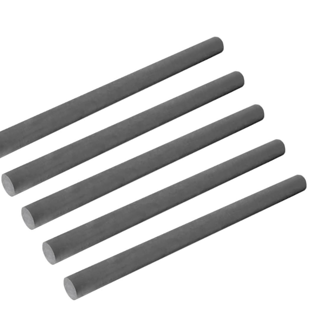Pręty grafitowe o wysokiej czystości 99,9% - Pręty cylindryczne elektrod dla metalurgii, elektroniki i maszyn - zestaw 5 sztuk(Diameter 6mm)