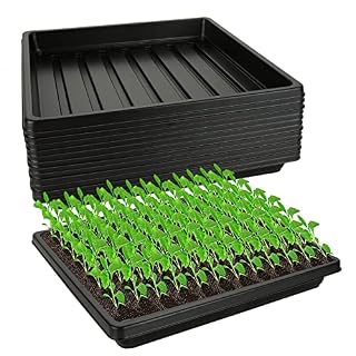 JMIATRY lot de 12 plateaux de semis sans trou 26,9 cm