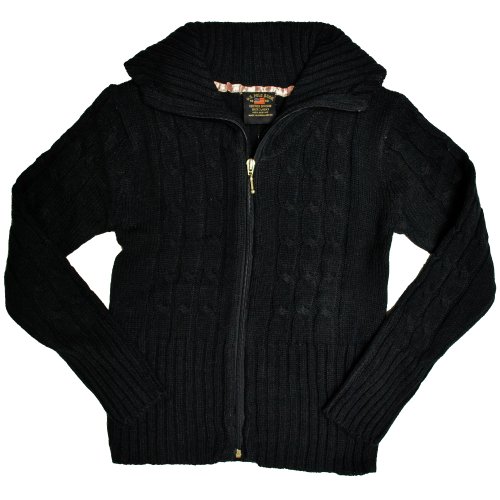 U.S. Polo Assn Little Girls' Big Button Hooded Sweater