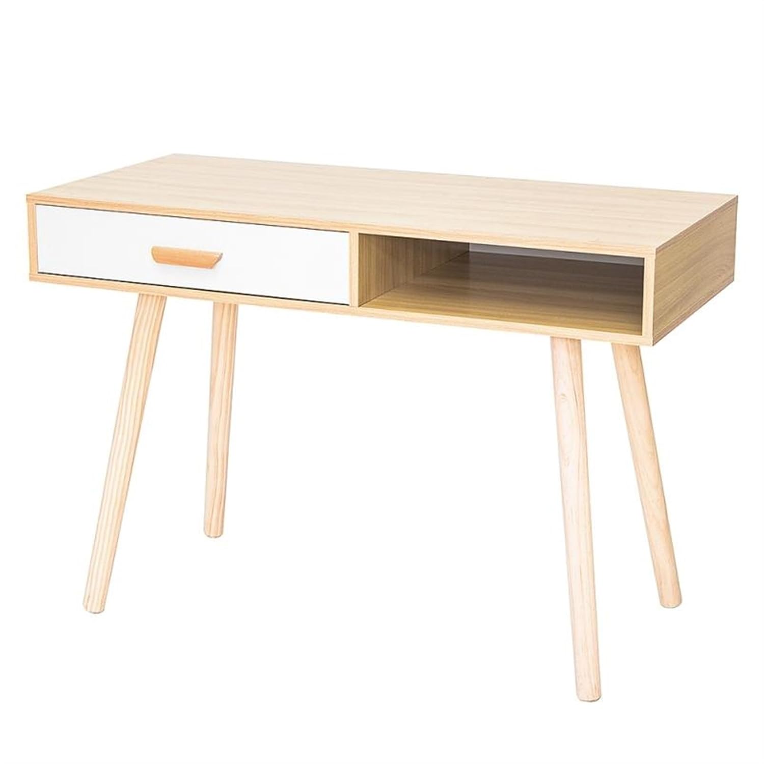 FEELIN Computer Desk Standing Desk Home Computer Desk Office Desk with Drawer and Open Storage Compartment Study Table