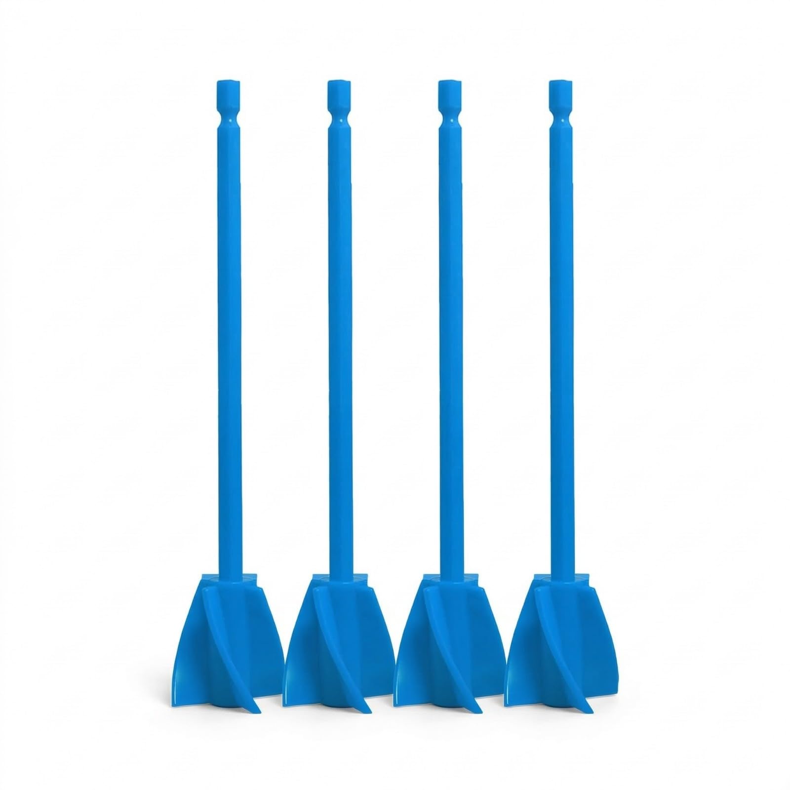 QLK 4 Piezas Mezcladores de Silicona, Paletas de Mezcla para Resina Epoxi para Taladro 1/4, Mezclador de Pintura para Pigmentos y Resina Epoxi, Accesorio Fácil de Limpiar