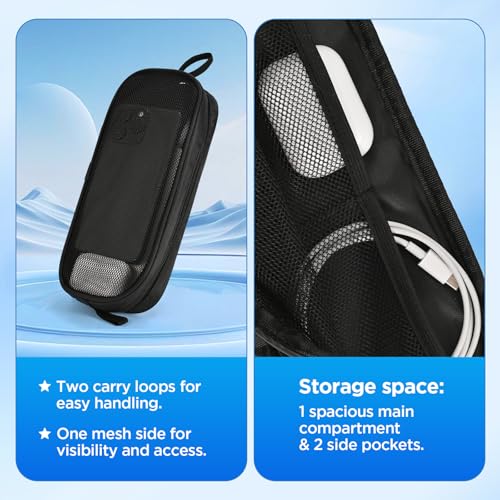 Bidponds Electronics Organizer Travel Case,Zipper Mesh Tech Pouch Accessories Carry Storage for Mouse,Cord,Cables,USB Flash Drive,Hard Drive,Essentials