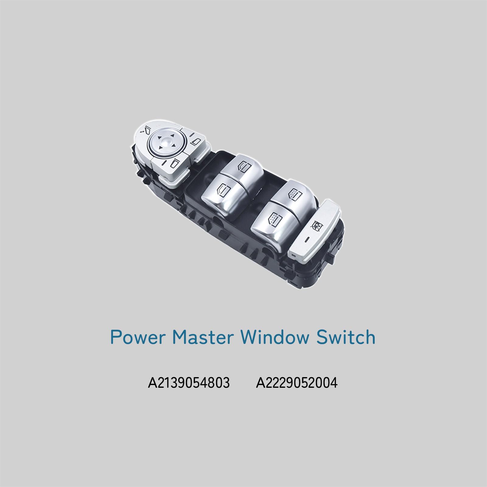 BZWS022 Interruttore Finestrino Elettrico per Lato Guidatore Nero Cromo Compatibile con A2139054803 A2229052004