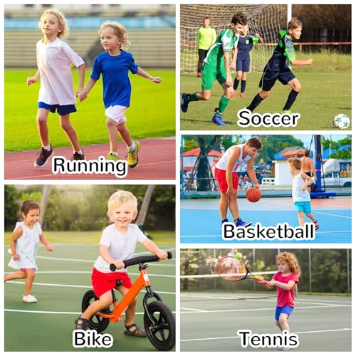 Dreammonkey Shorts de basquete atléticos de futebol para meninos e meninas tamanhos 2 a jovens, Amar
