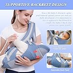 Baby Carrier with Hip Seat for Newborn to Toddler, 4-in-1 Ergonomic Infant Carrier for 0-48 Month Baby, Carry Baby Hip Carrier with Back Pad Removable, All Position & All Seasons - Image 5