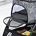 PawHut Hundewagen, faltbarer Hundebuggy, Hundetrolley mit Kissen, Katzenbuggy, Katzenwagen mit 4 Rädern, Netzfenster, Stauraum für kleine Hunde, Katzen, 600D Oxford, Schwarz