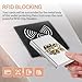 BONSYL® Credit Card Holder, Slim RFID Blocking Card Holder Wallet, Fashionable Design and Artistic Patterns Metal Credit Card Holder Wallet, for Men Women.(B/6 Slots/Silver)