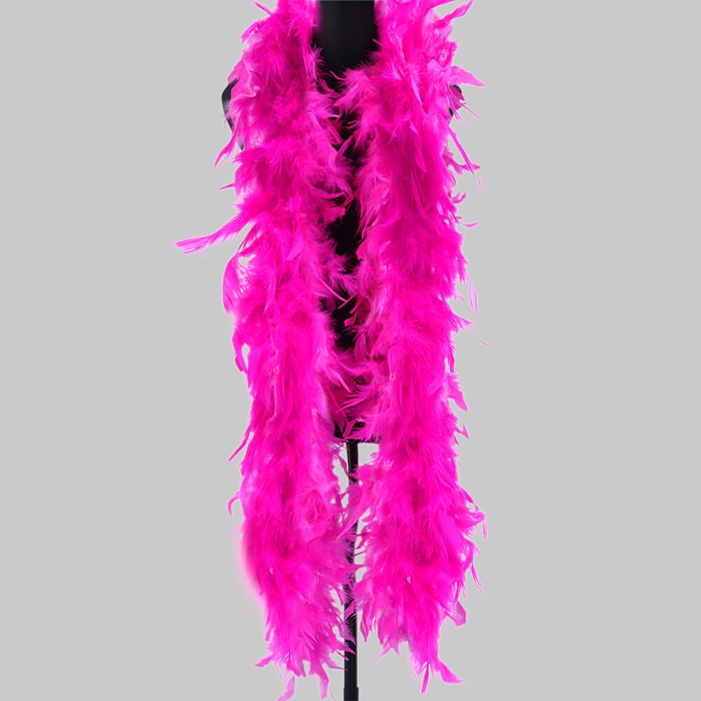 Boa En Plumes 180 Cm – Léger 50 G – 100% Polyester – Pour Carnaval, Halloween, Soirées Thème